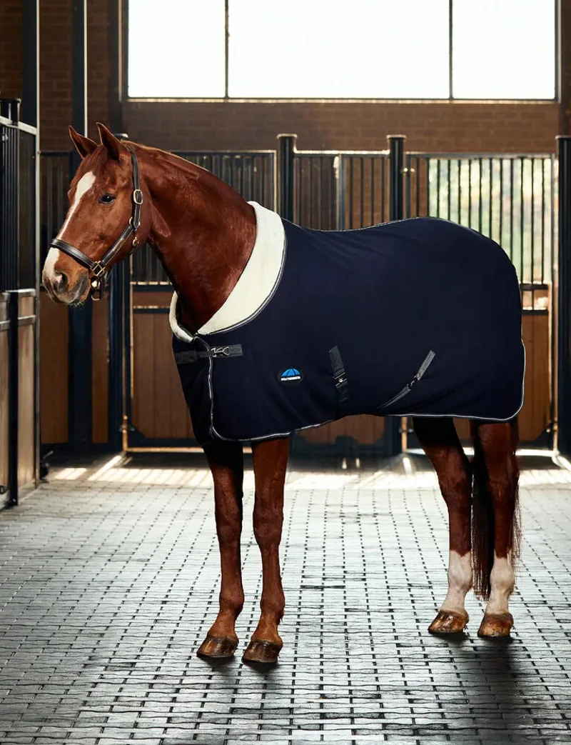 WeatherBeeta Sherpa Fleece Cooler Rug Standard Neck - Navy/Charcoal 