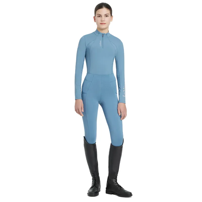 LeMieux Young Rider Classique Base Layer UV50 - Ice Blue-3