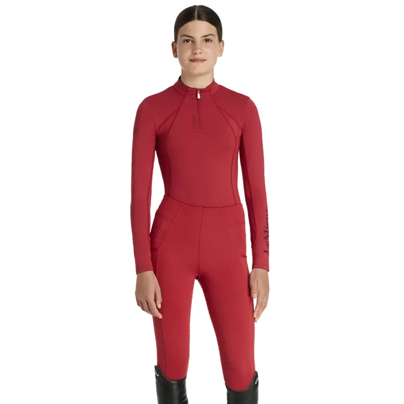 LeMieux Young Rider Classique Base Layer UV50 - Chilli-3