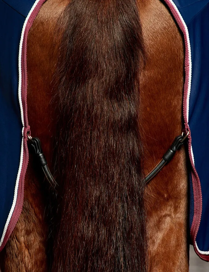 WeatherBeeta Opulence Show Sheet Standard Neck Rug - Navy/Burgundy -3