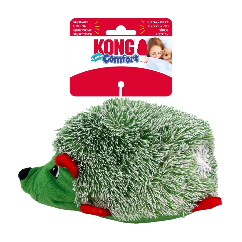 KONG Holiday Comfort HedgeHug Colours - ASSORTED Medium dog toy-5