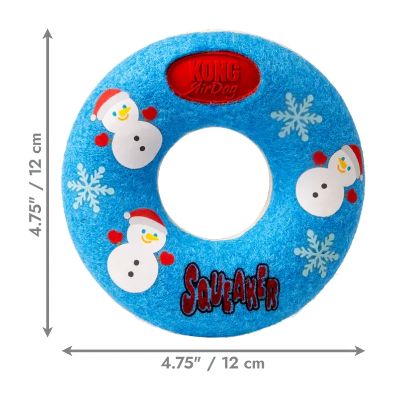 KONG Holiday AirDog Squeaker Donut - Medium -1
