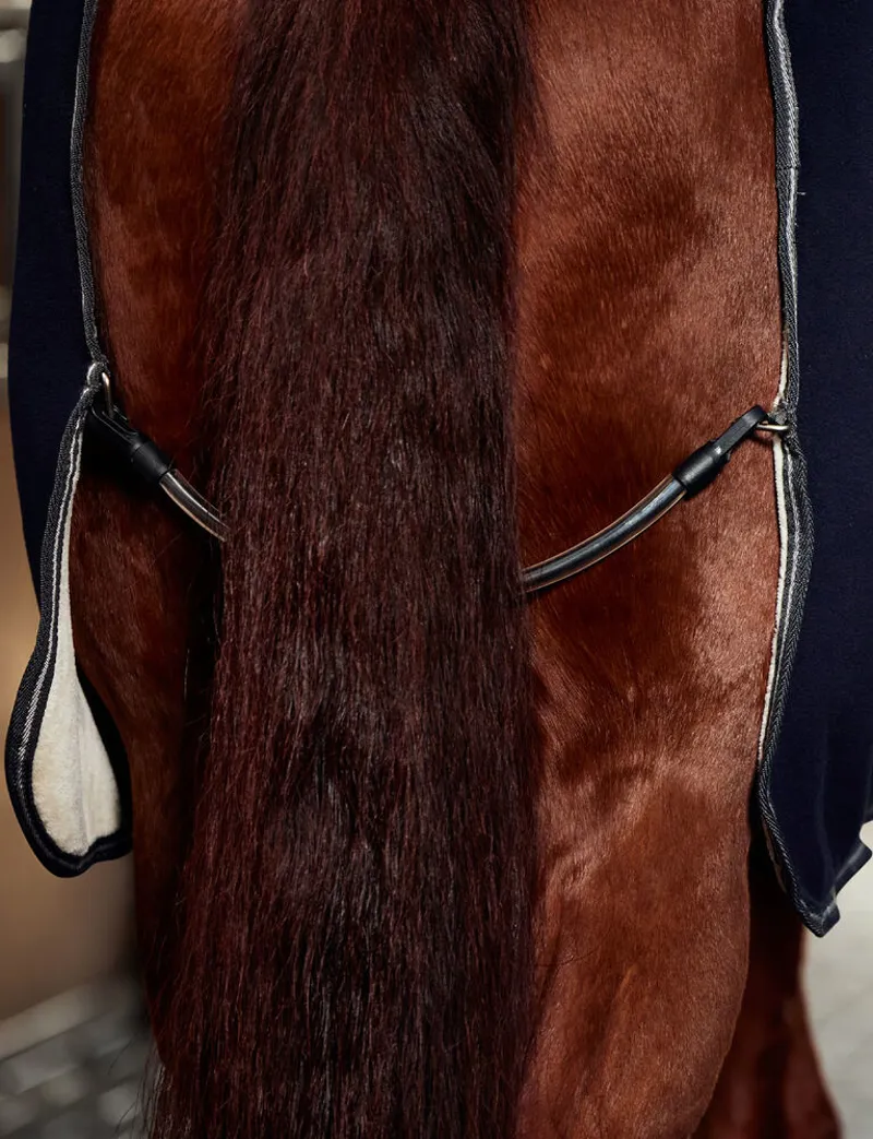 WeatherBeeta Sherpa Fleece Cooler Rug Standard Neck - Navy/Charcoal -3