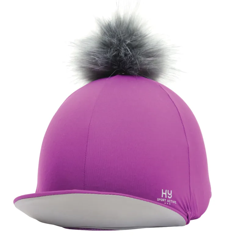 Hy Sport Active Hat Silk with Interchangeable Pom Pom - Amethyst Purple 