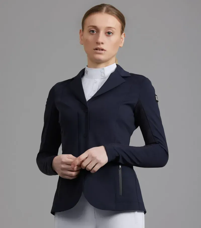 Premier Equine Ladies Quarto Competition Jacket - French Navy
