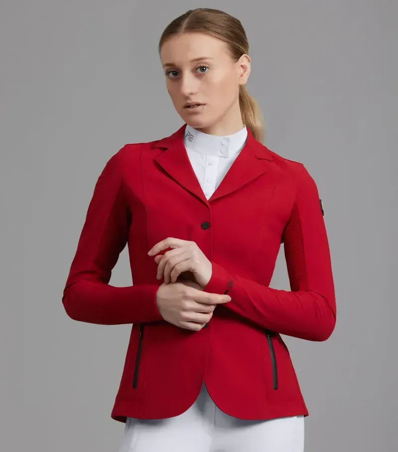 Premier Equine Quarto Ladies Competition Jacket - London Red-1
