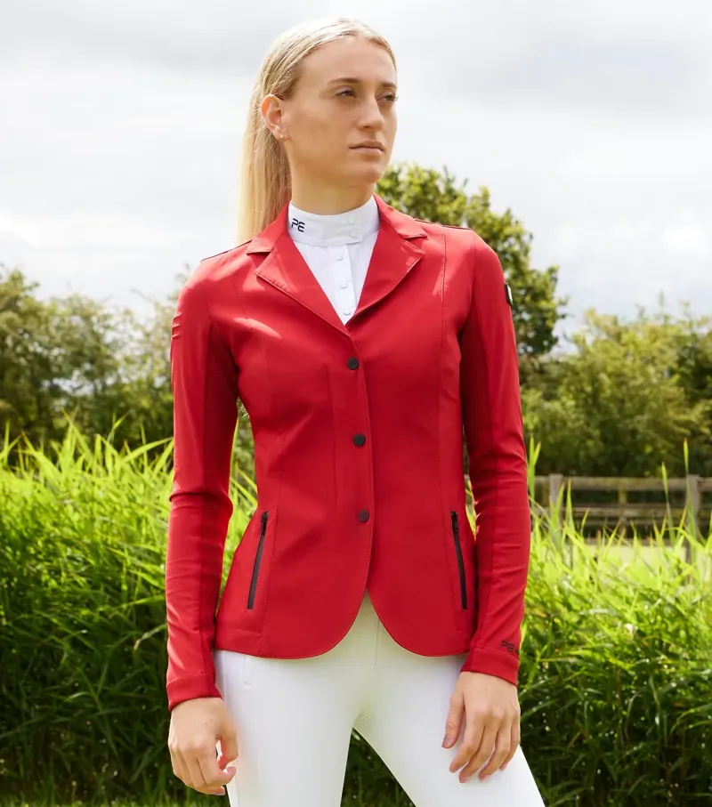 Premier Equine Quarto Ladies Competition Jacket - London Red-5