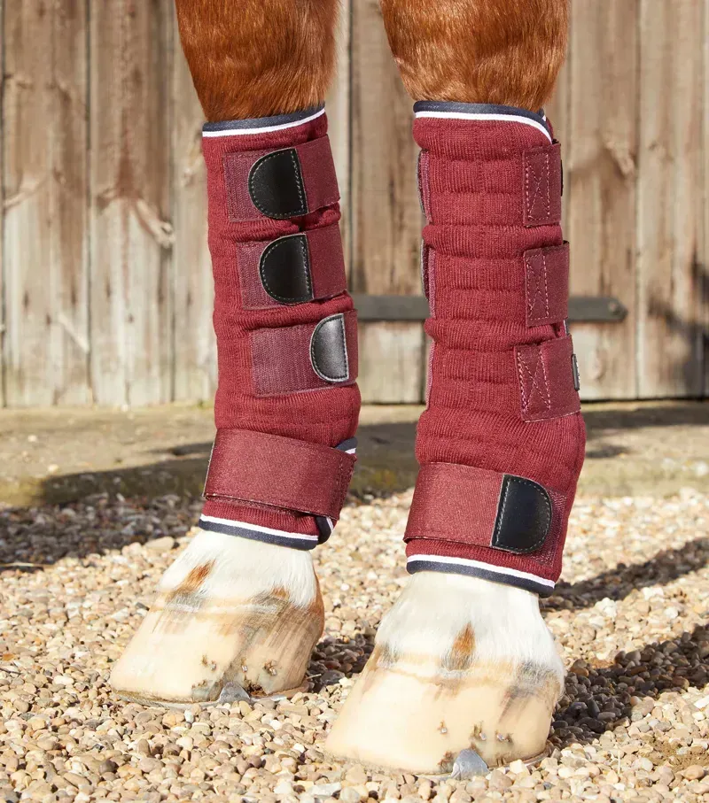 Premier Equine Quick Dry Horse Leg Wraps - Burgundy-2
