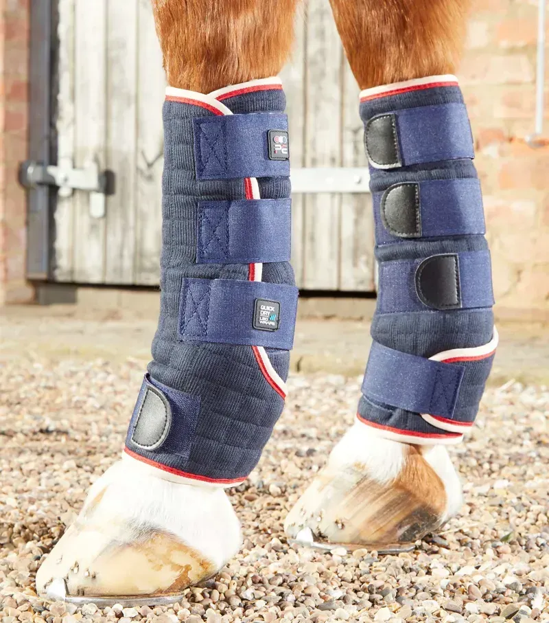 Premier Equine Quick Dry Horse Leg Wraps - Navy