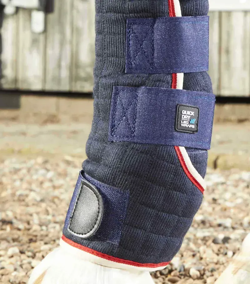 Premier Equine Quick Dry Horse Leg Wraps - Navy-4