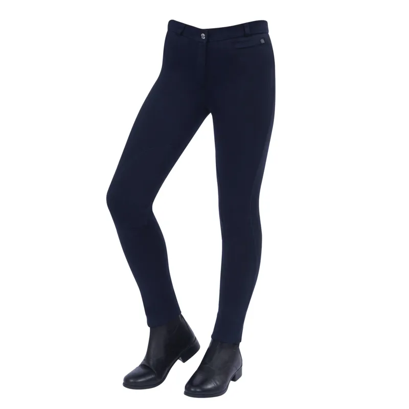 Dublin Childs Supa-Fit Zip Up Knee Patch Jodhpurs - Navy
