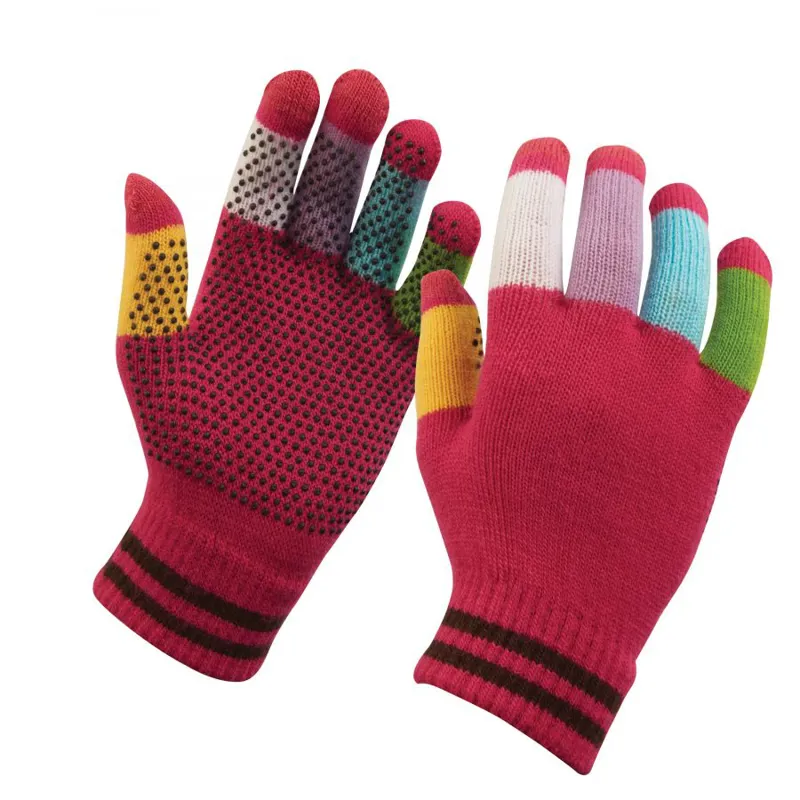 Dublin Magic Pimple Grip Riding Gloves - Pink Multi