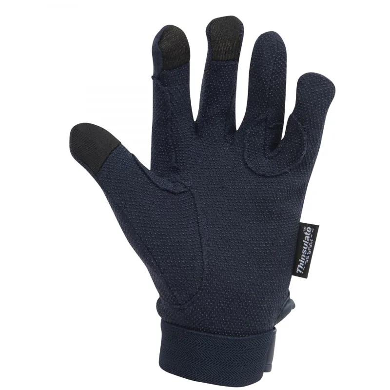 Dublin Thinsulate Winter Track Riding Gloves - Navy-1