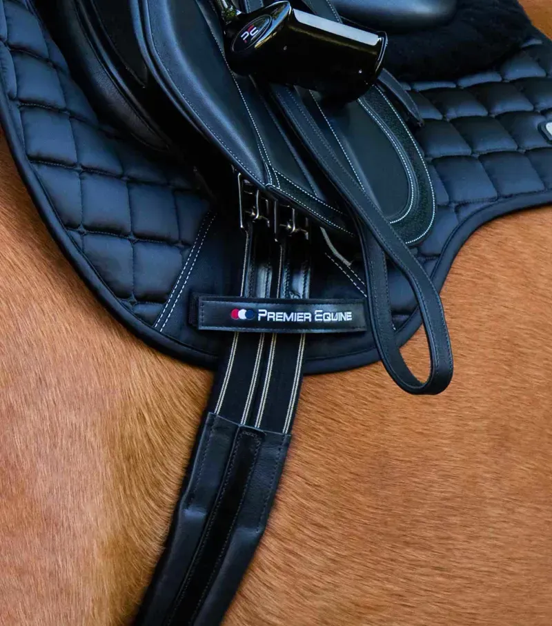 Premier Equine Rapone Leather Girth - Black-1