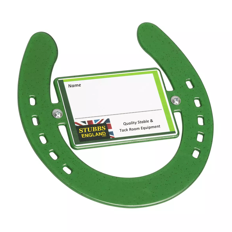 Stubbs Horseshoe Nameplate - Green