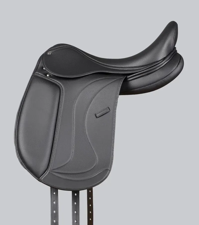Premier Equine Reims Synthetic Dressage Saddle - Black-2
