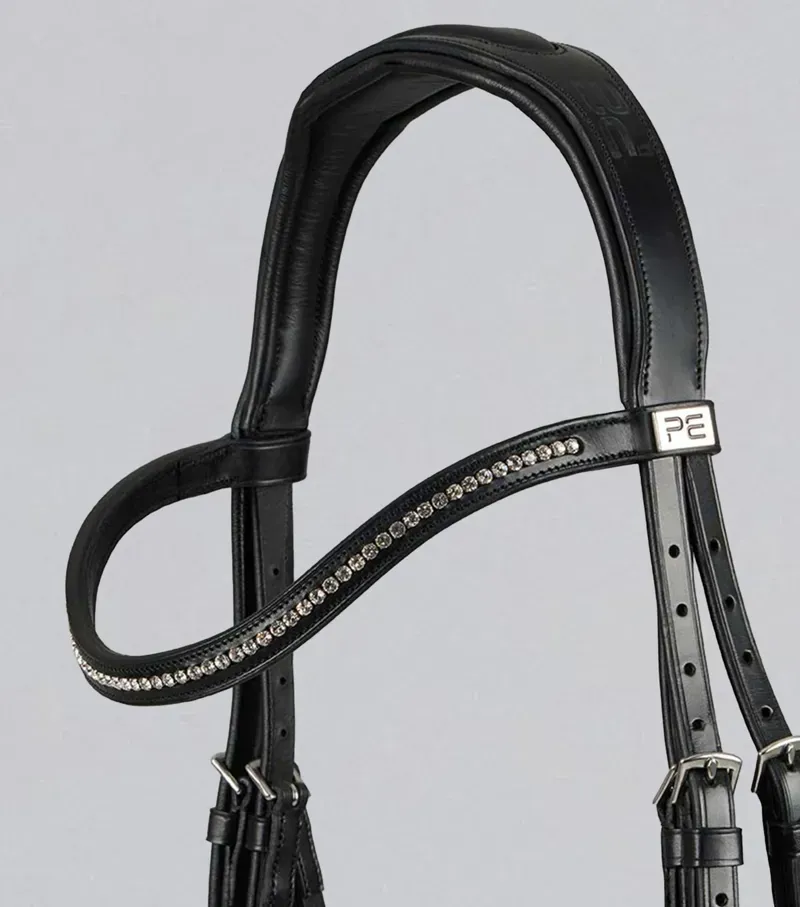 Premier Equine Rivere Snaffle Bridle - Black-3