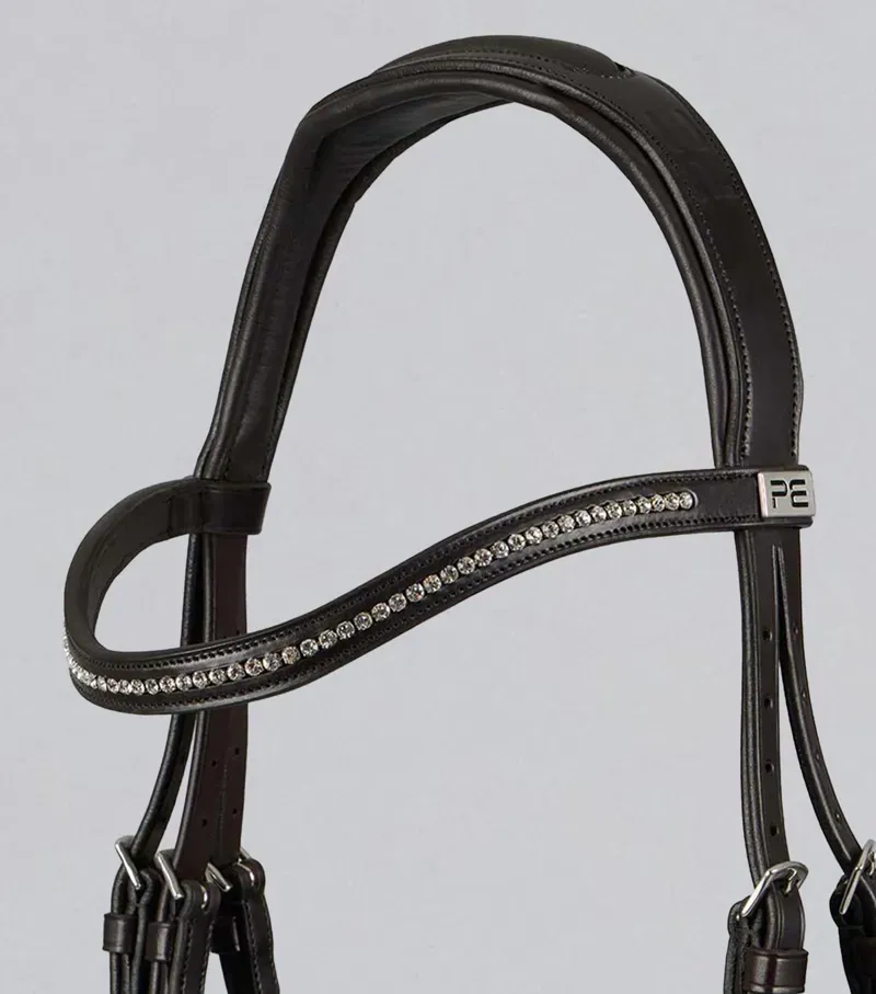 Premier Equine Rivere Snaffle Bridle - Brown-2