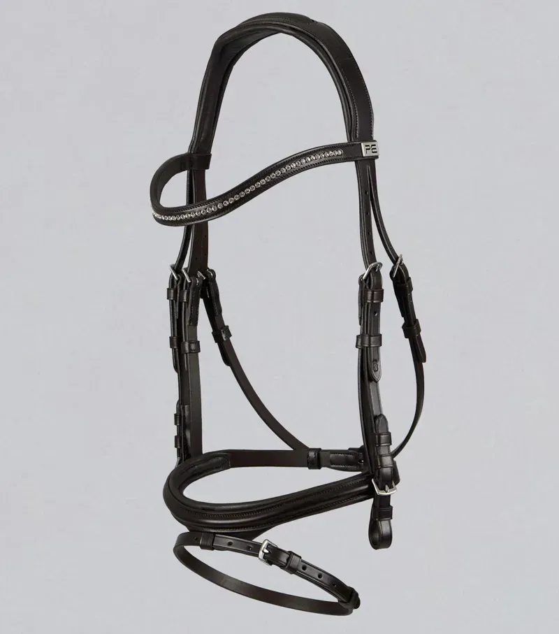 Premier Equine Rivere Snaffle Bridle - Brown-4