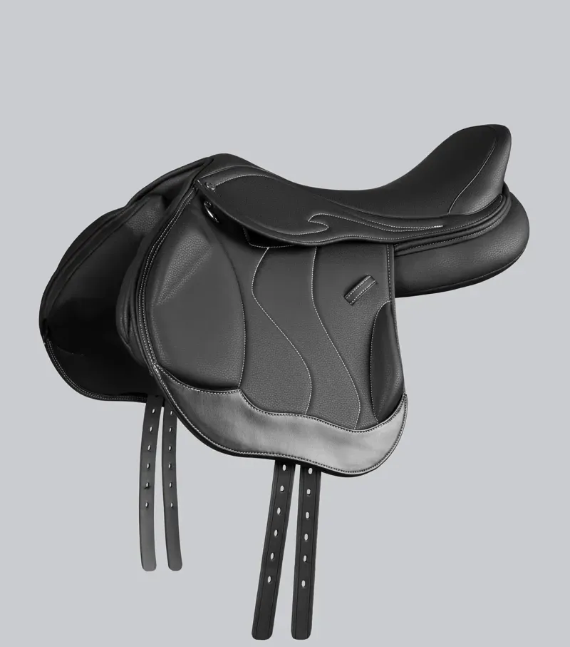 Premier Equine Rouen Synthetic Monoflap Cross Country Saddle - Black