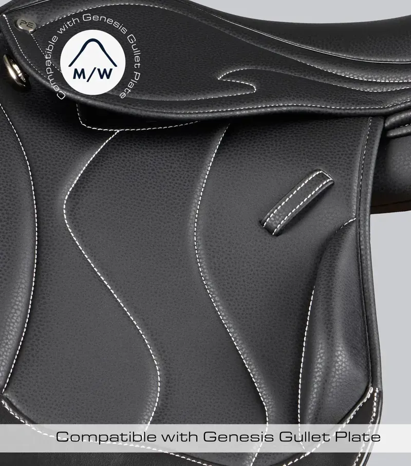 Premier Equine Rouen Synthetic Monoflap Cross Country Saddle - Black-1
