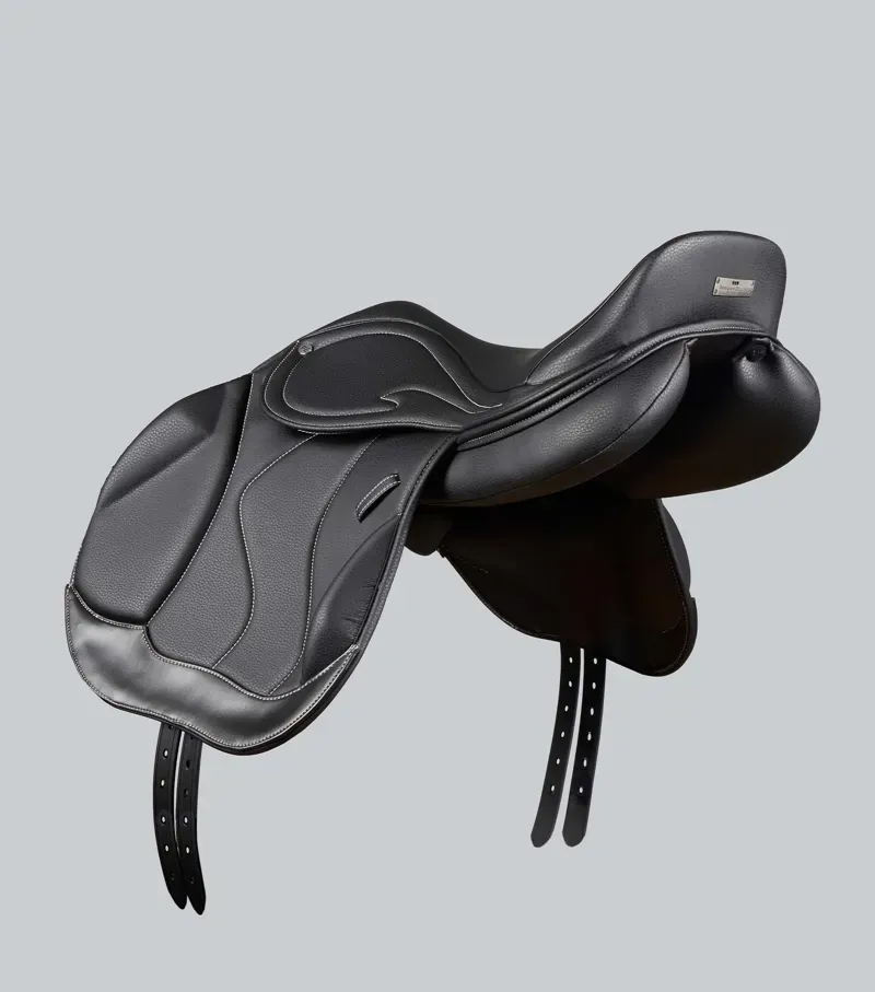 Premier Equine Rouen Synthetic Monoflap Cross Country Saddle - Black-2