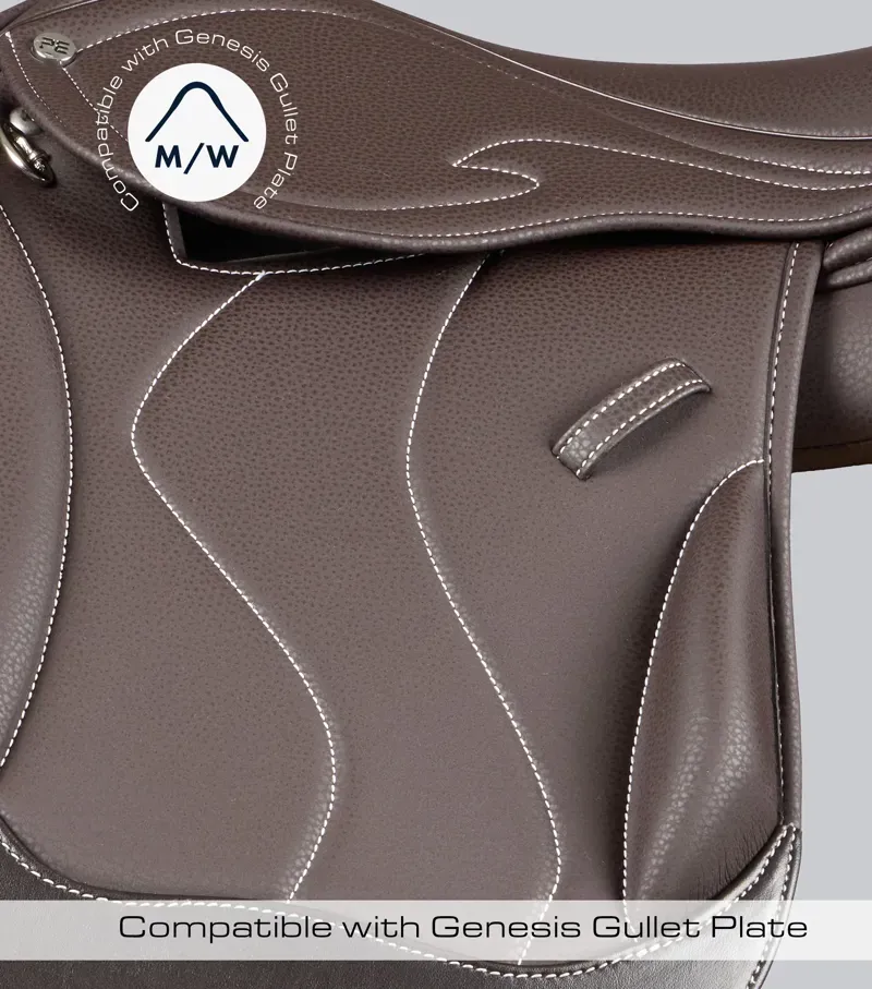 Premier Equine Rouen Synthetic Monoflap Cross Country Saddle - Dark Havana-1