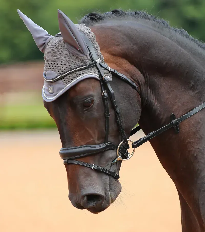 Premier Equine Salto Fly Veil - Grey-1