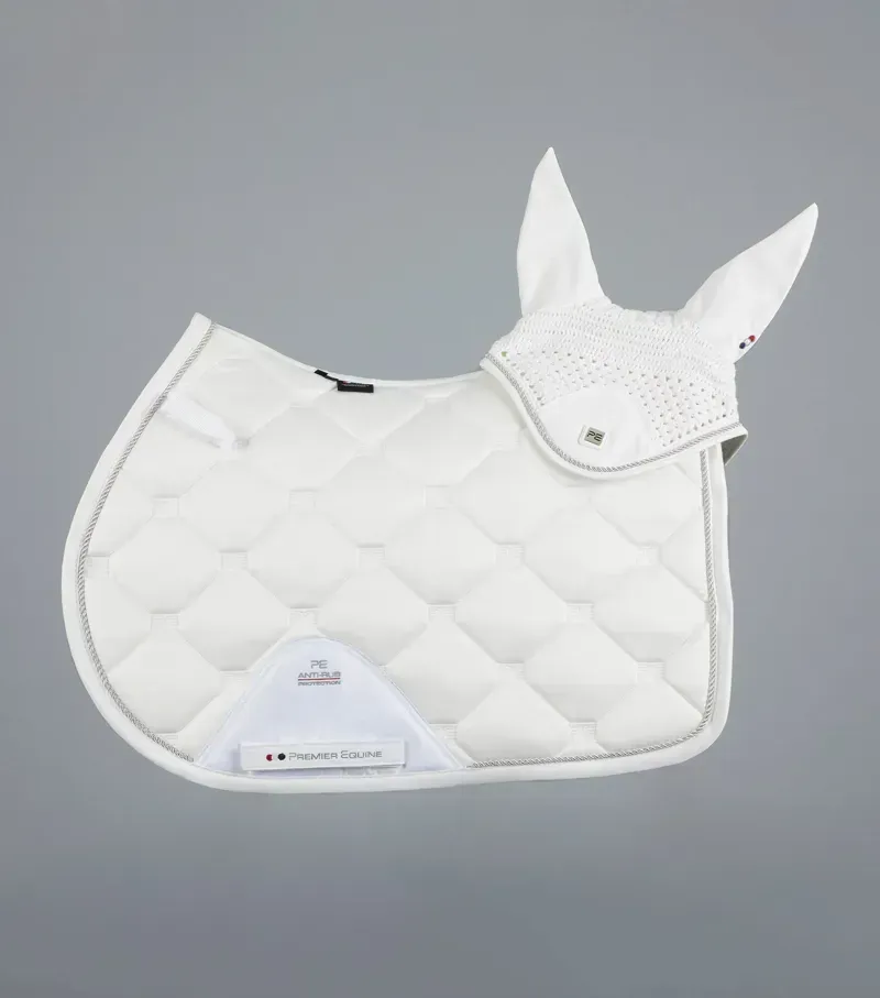 Premier Equine Salto Fly Veil - White-4