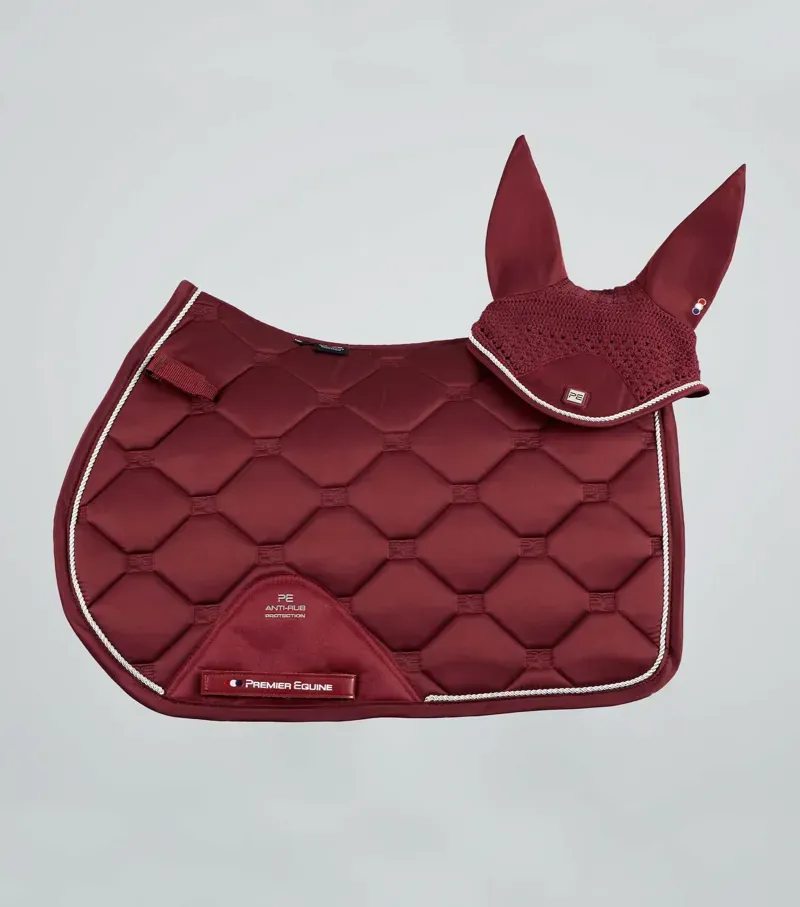 Premier Equine Salto Fly Veil - Wine-4