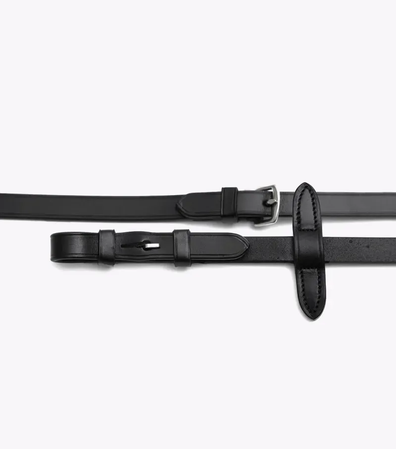 Premier Equine Senado Plain Leather Reins - Black