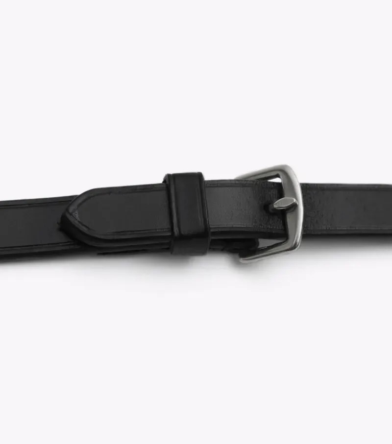 Premier Equine Senado Plain Leather Reins - Black-3