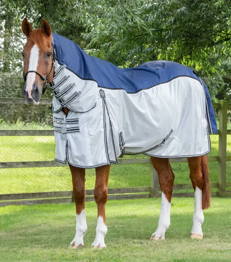 Premier Equine ShowerTex Fly Rug With Surcingles - Navy