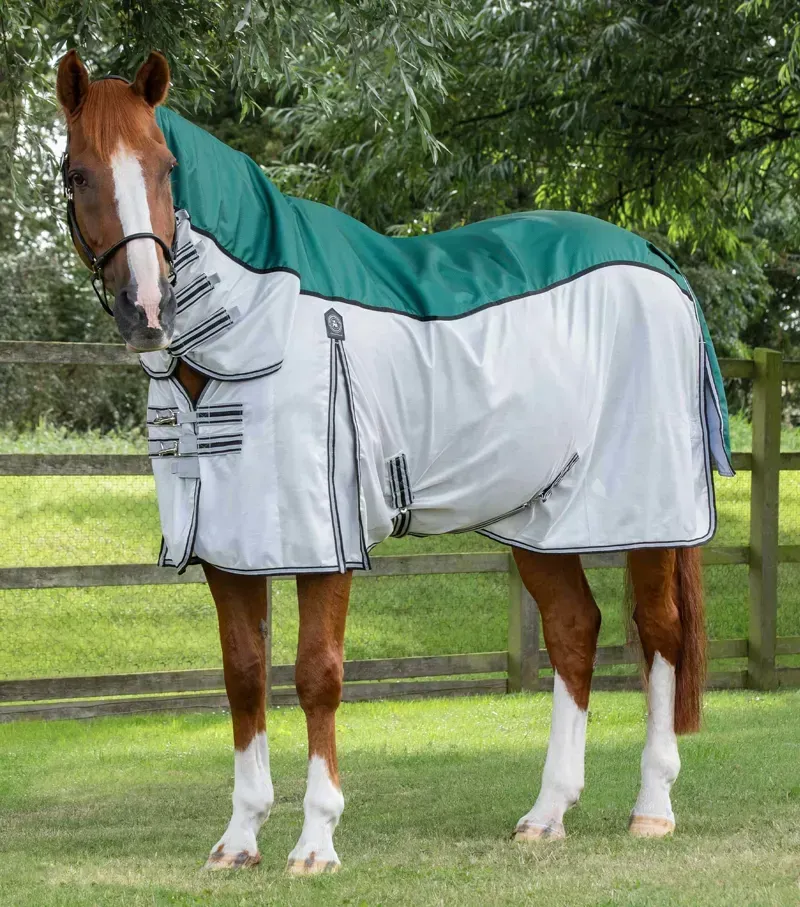 Premier Equine ShowerTex Fly Rug With Surcingles - Green