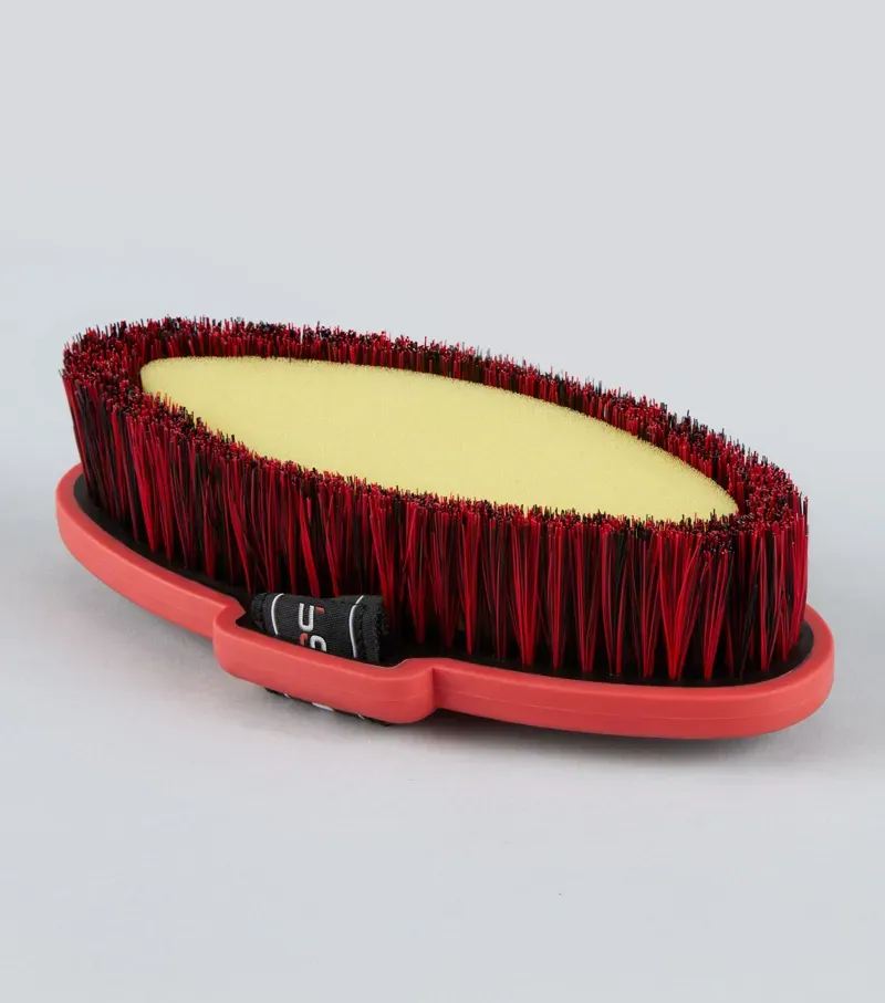 Premier Equine Soft-Touch Body Wash Brush - Black/Red