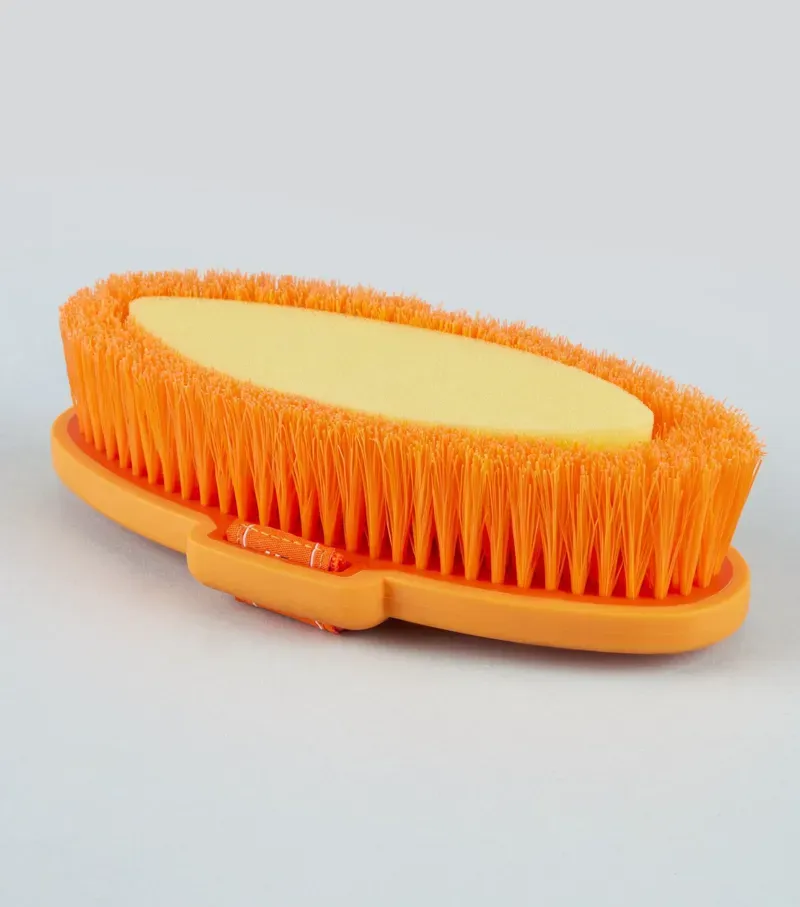 Premier Equine Soft-Touch Body Wash Brush - Orange/Amber