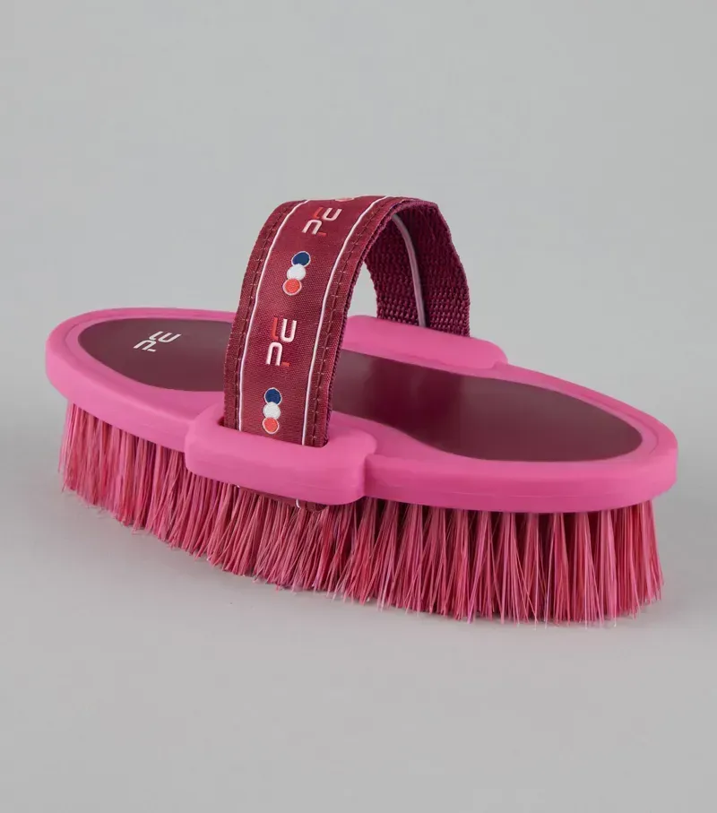 Premier Equine Soft-Touch Body Wash Brush - Wine/Fuchsia-1