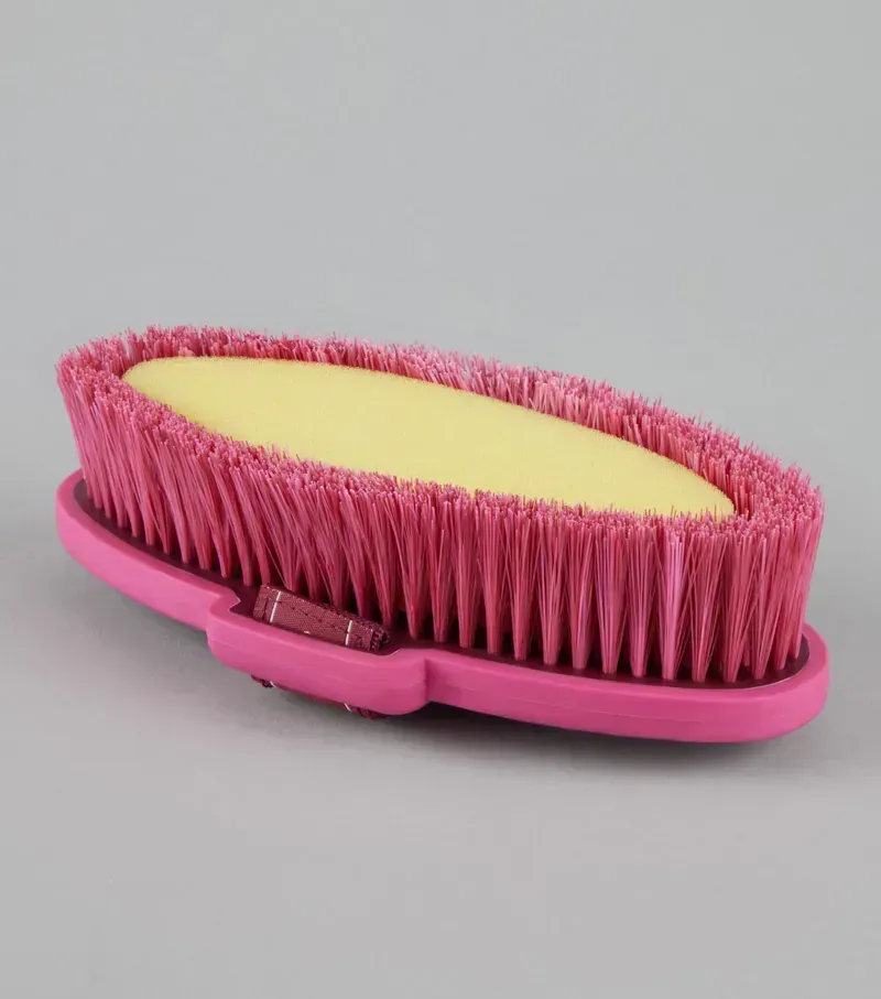 Premier Equine Soft-Touch Body Wash Brush - Wine/Fuchsia