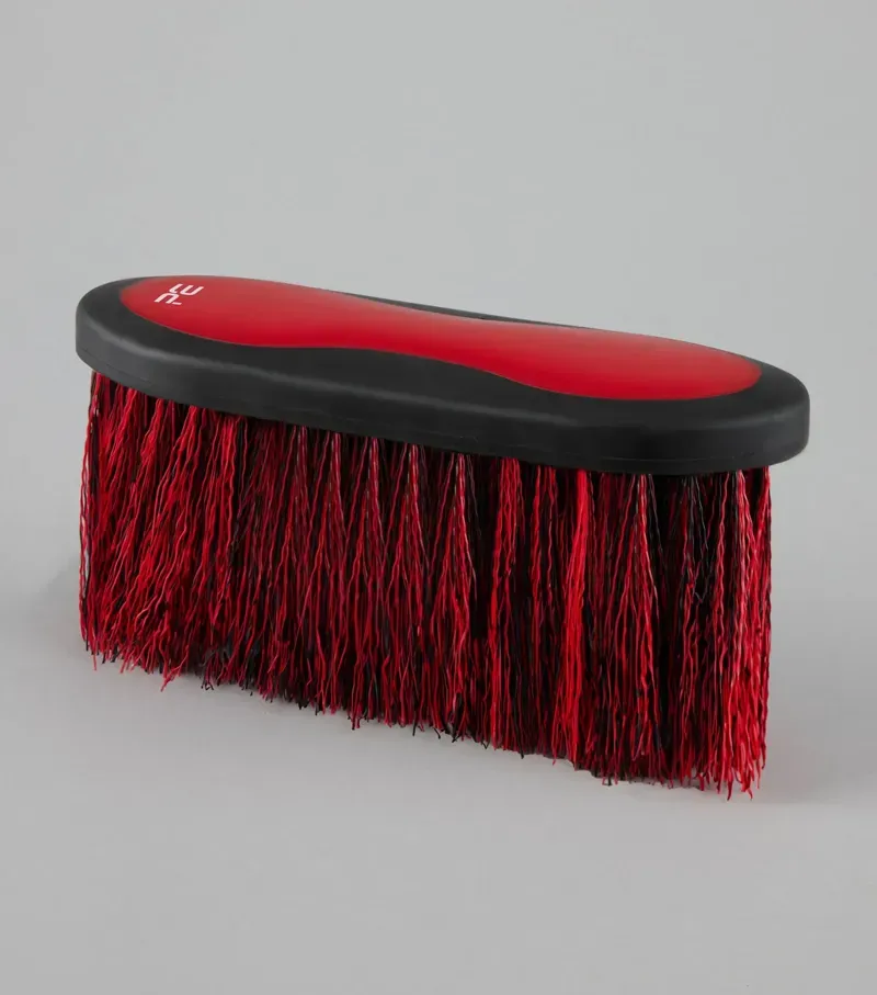 Premier Equine Soft-Touch Dandy Brush Long Bristles - Black Red