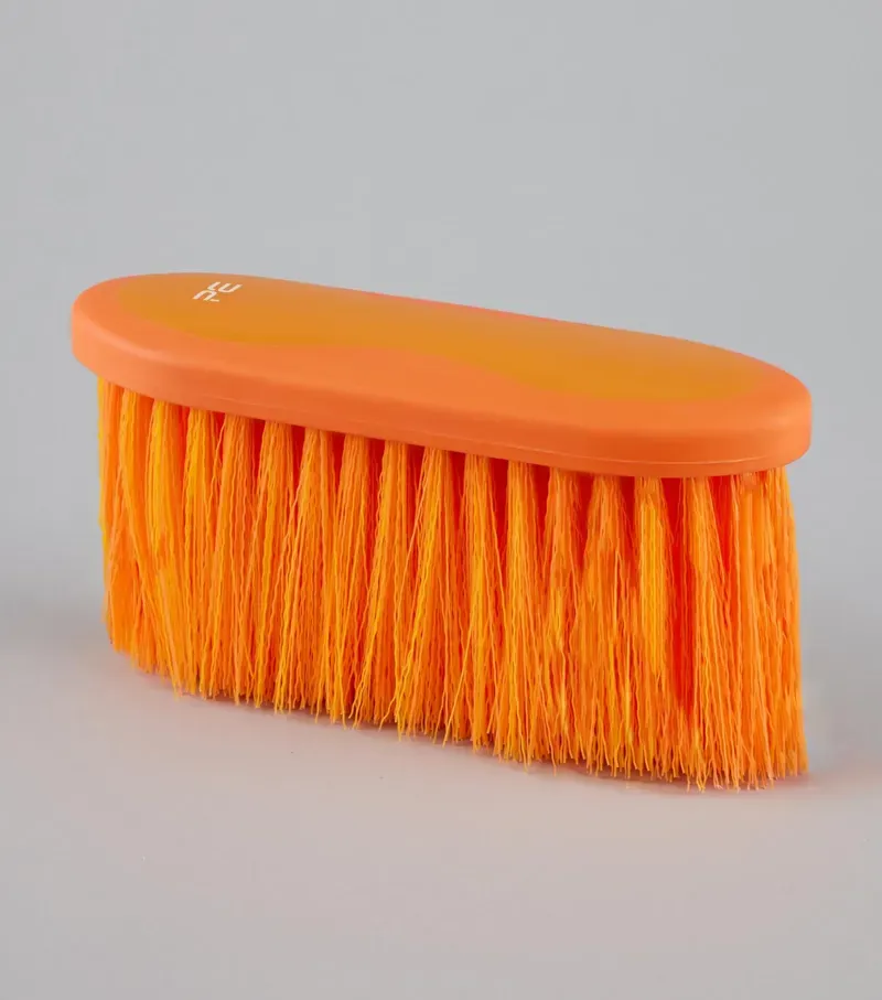 Premier Equine Soft-Touch Dandy Brush Long Bristles - Orange Amber