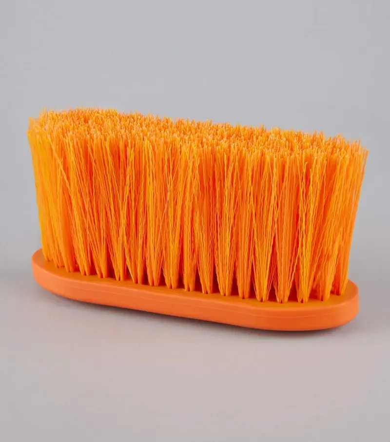 Premier Equine Soft-Touch Dandy Brush Long Bristles - Orange Amber-1