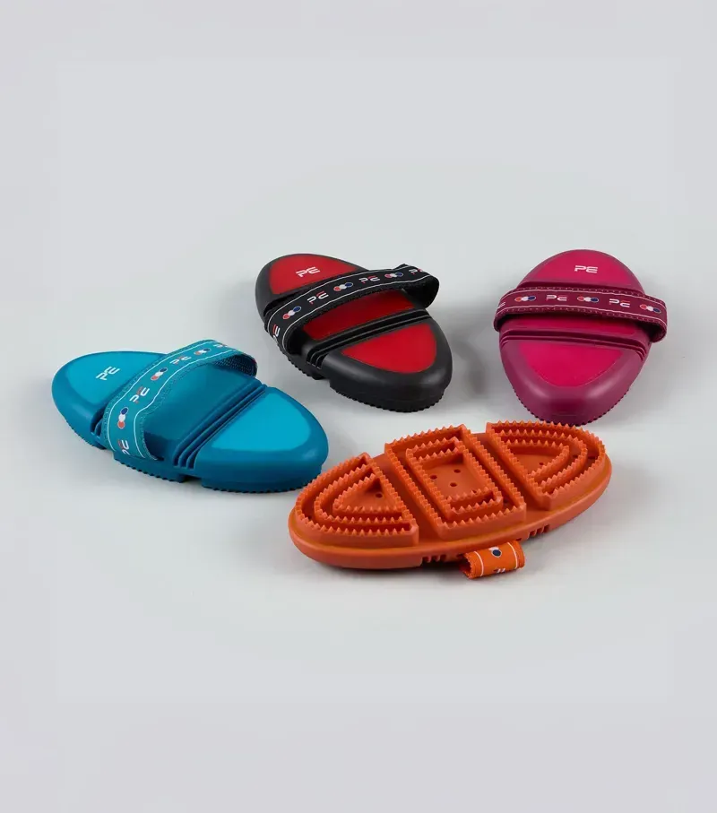 Premier Equine Soft-Touch Flexi Curry Comb - Wine/Fuchsia-2