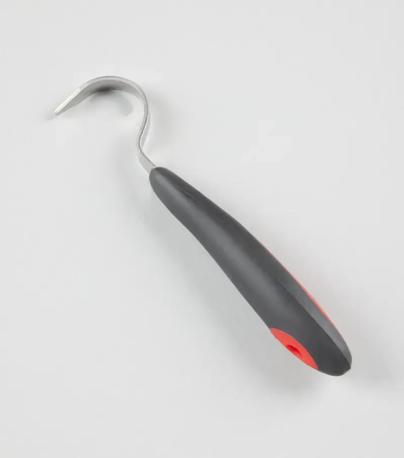 Premier Equine Soft-Touch Hoof Pick in Black/Red