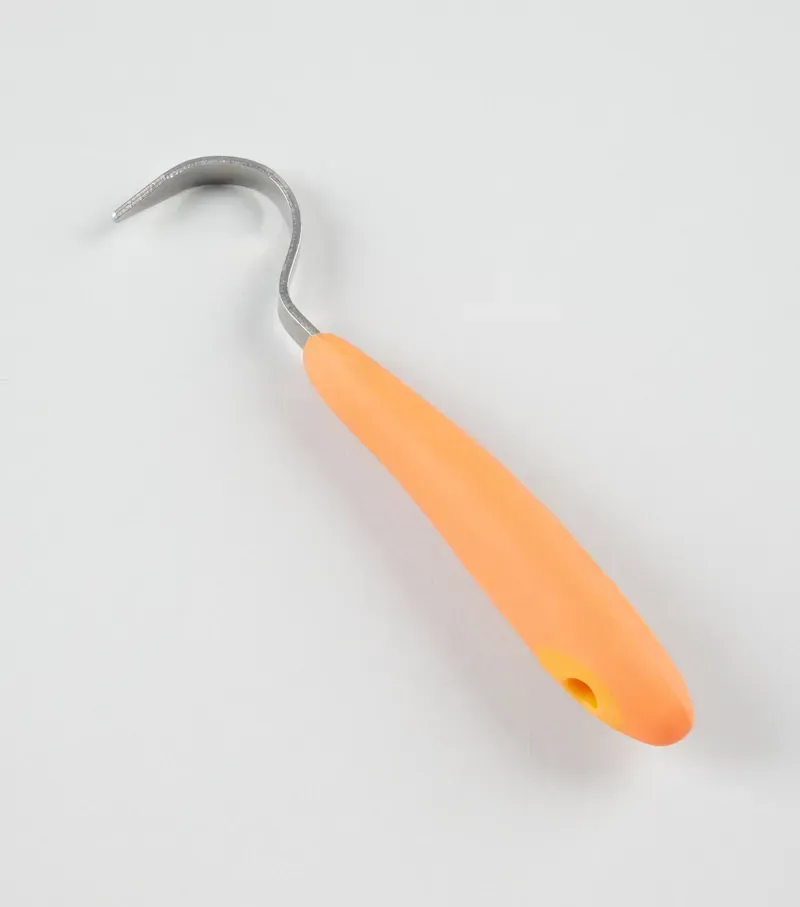 Premier Equine Soft-Touch Hoof Pick - Orange/Amber