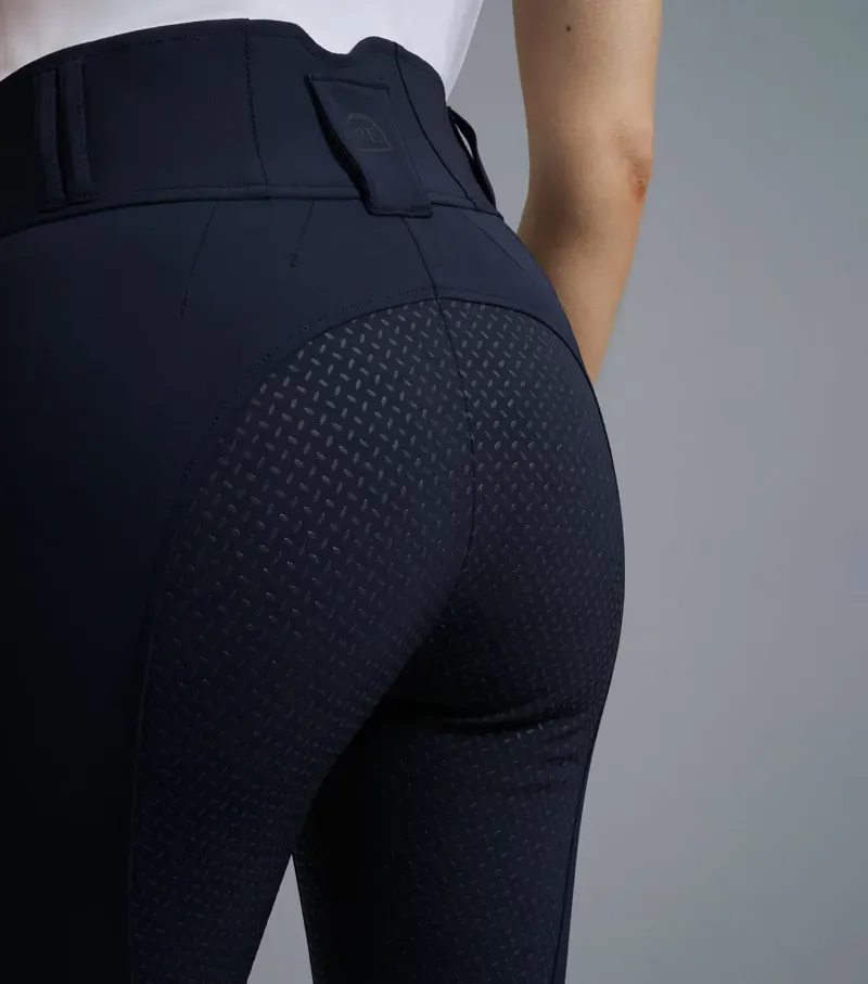 Premier Equine Ladies Sophia Full Seat High Waist Riding Breeches - Navy-2