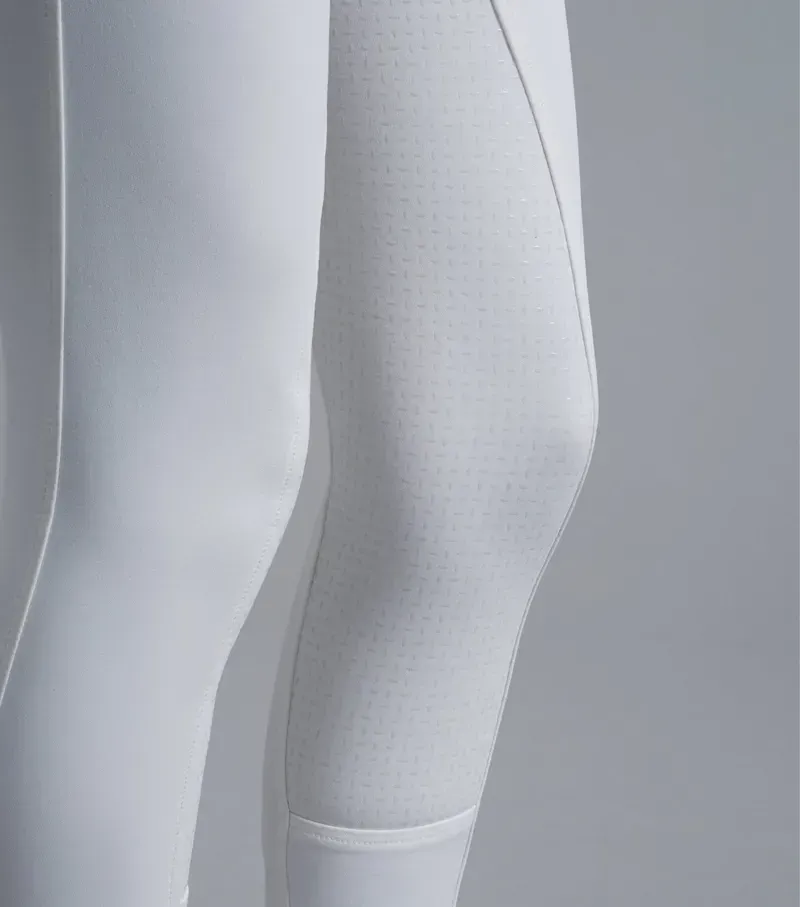 Premier Equine Ladies Sophia Full Seat High Waist Competition Riding Breeches - White-4