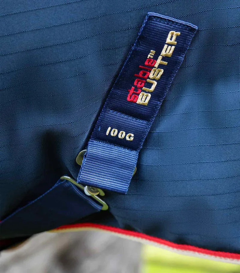 Premier Equine Stable Buster 100g Stable Rug With Neck Cover - Navy-3