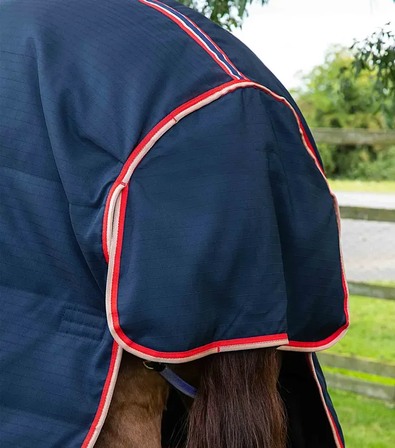 Premier Equine Stable Buster 100g Stable Rug With Neck Cover - Navy-4