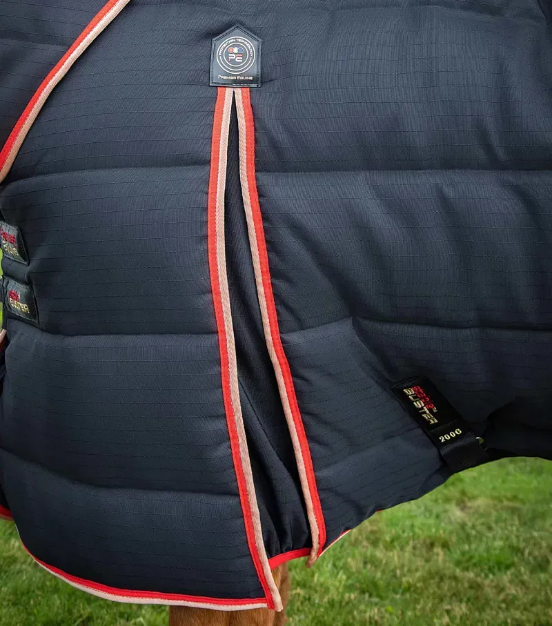 Premier Equine 450g Stable Buster Stable Rug with Neck Cover - Black-3