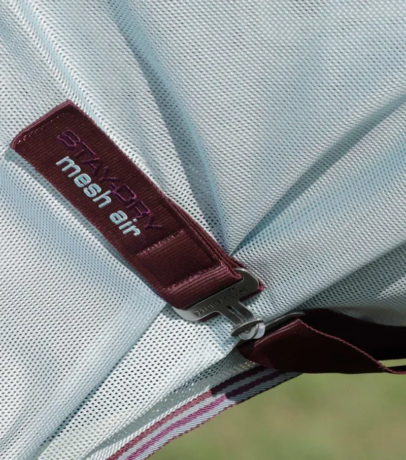 Premier Equine Stay-Dry Mesh Air Fly Rug With Surcingles - Wine-3